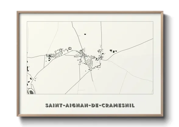 Une affiche de carte sur Saint-Aignan-de-Cramesnil
