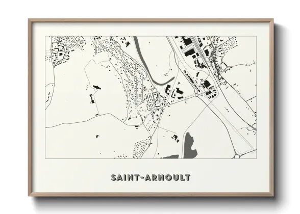 Une affiche de carte sur Saint-Arnoult