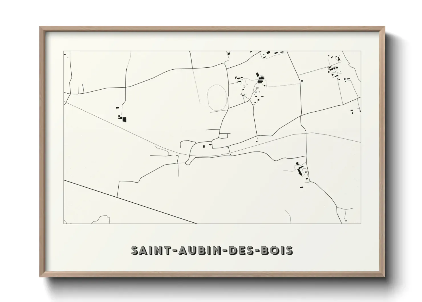 Un poster carteSaint-Aubin-des-Bois