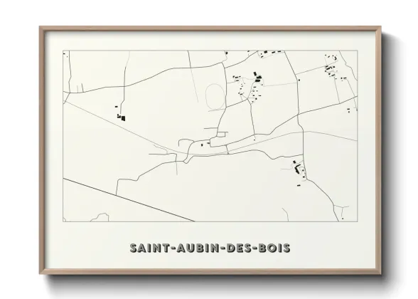 Une affiche de carte sur Saint-Aubin-des-Bois