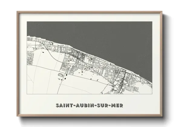Une affiche de carte sur Saint-Aubin-sur-Mer