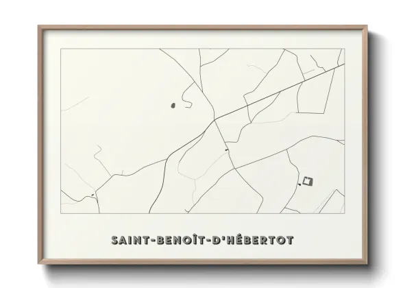 Une affiche de carte sur Saint-Benoît-d'Hébertot