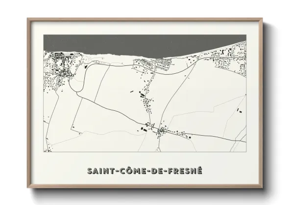 Une affiche de carte sur Saint-Côme-de-Fresné