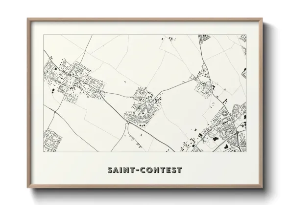 Une affiche de carte sur Saint-Contest