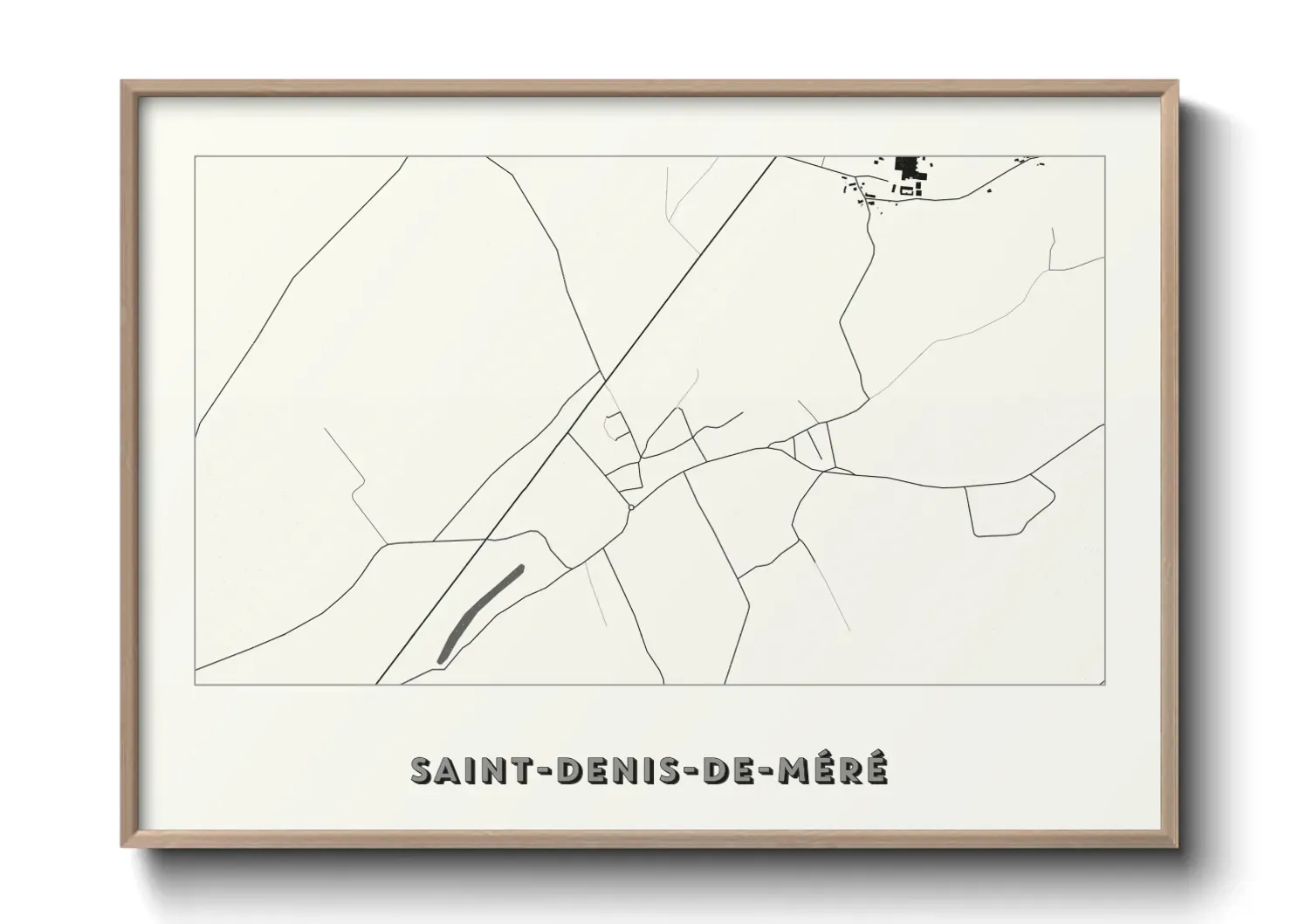 Un poster carteSaint-Denis-de-Méré