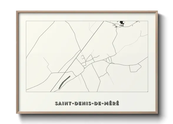 Une affiche de carte sur Saint-Denis-de-Méré