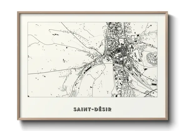 Une affiche de carte sur Saint-Désir