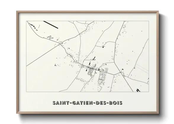 Une affiche de carte sur Saint-Gatien-des-Bois