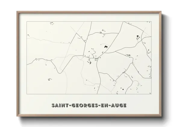 Une affiche de carte sur Saint-Georges-en-Auge