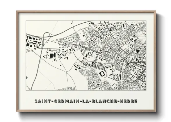 Une affiche de carte sur Saint-Germain-la-Blanche-Herbe