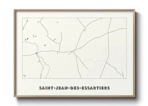 Une affiche de carte sur Saint-Jean-des-Essartiers