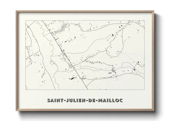 Une affiche de carte sur Saint-Julien-de-Mailloc