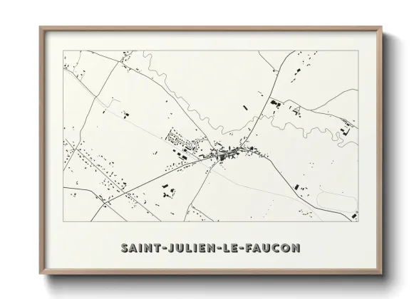 Une affiche de carte sur Saint-Julien-le-Faucon