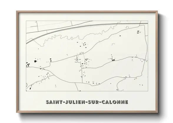 Une affiche de carte sur Saint-Julien-sur-Calonne