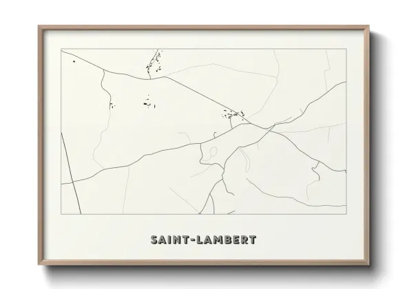 Une affiche de carte sur Saint-Lambert