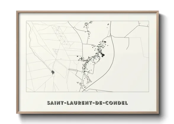 Une affiche de carte sur Saint-Laurent-de-Condel