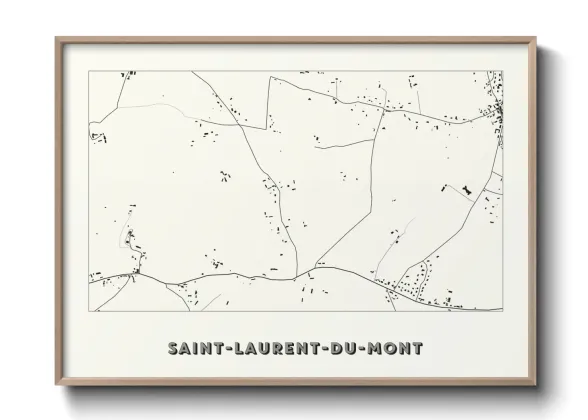 Une affiche de carte sur Saint-Laurent-du-Mont
