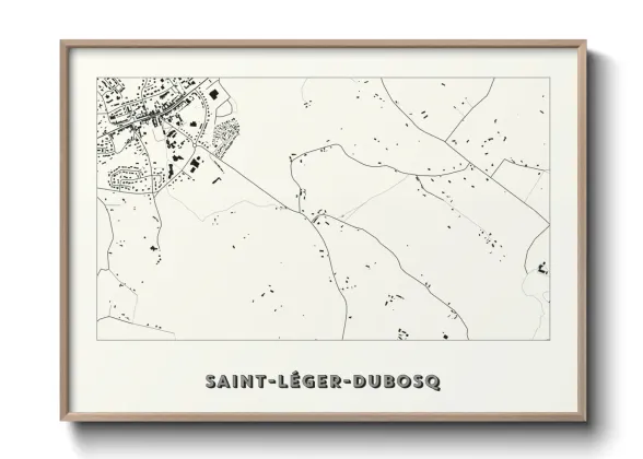 Une affiche de carte sur Saint-Léger-Dubosq