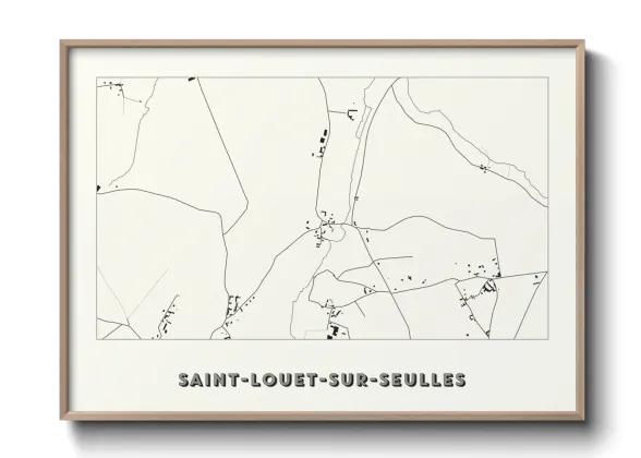 Une affiche de carte sur Saint-Louet-sur-Seulles