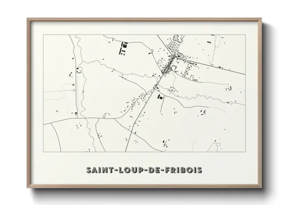 Une affiche de carte sur Saint-Loup-de-Fribois