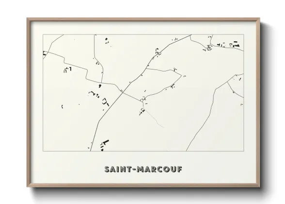 Une affiche de carte sur Saint-Marcouf