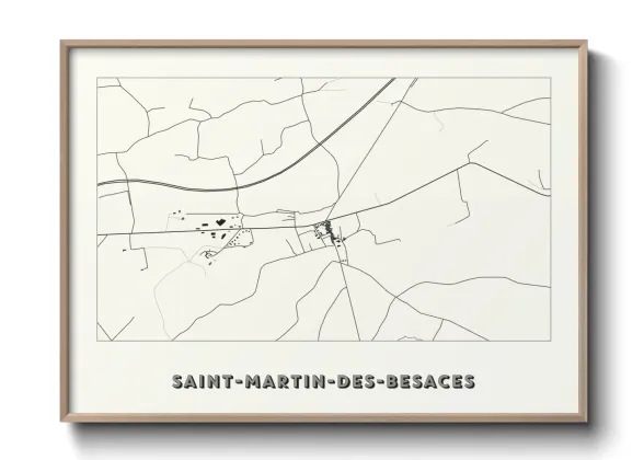 Une affiche de carte sur Saint-Martin-des-Besaces