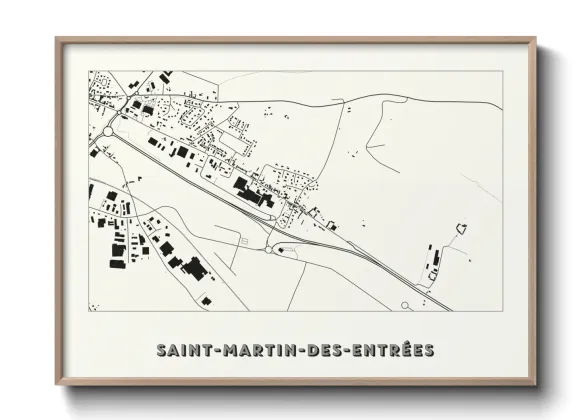 Une affiche de carte sur Saint-Martin-des-Entrées