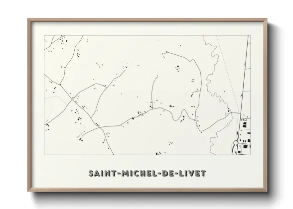 Une affiche de carte sur Saint-Michel-de-Livet