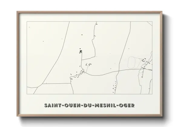 Une affiche de carte sur Saint-Ouen-du-Mesnil-Oger