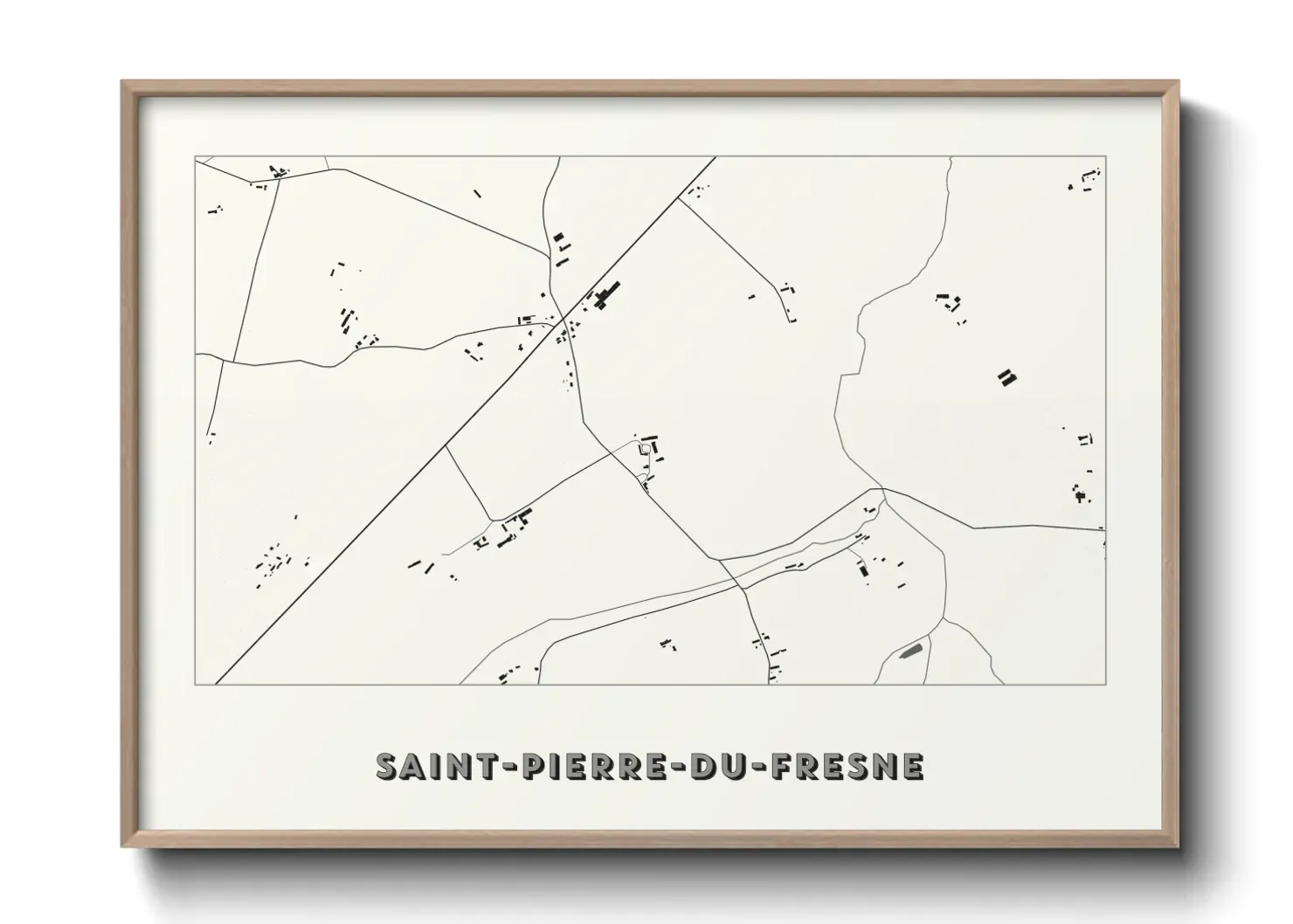 Un poster carteSaint-Pierre-du-Fresne