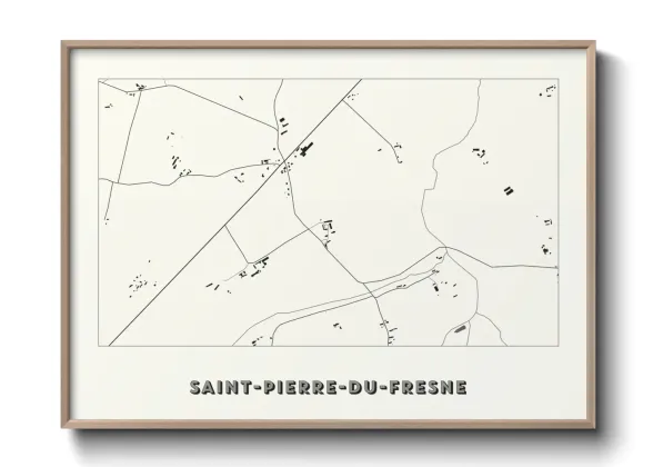 Une affiche de carte sur Saint-Pierre-du-Fresne