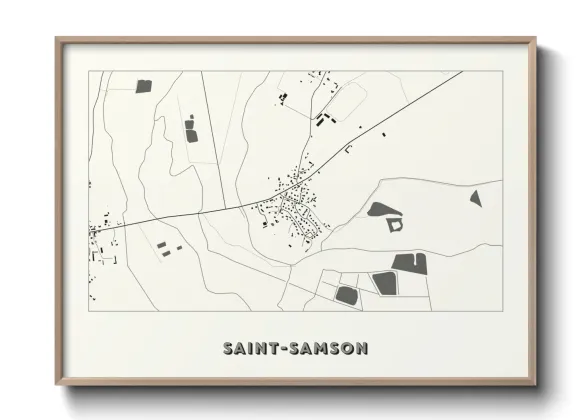 Une affiche de carte sur Saint-Samson