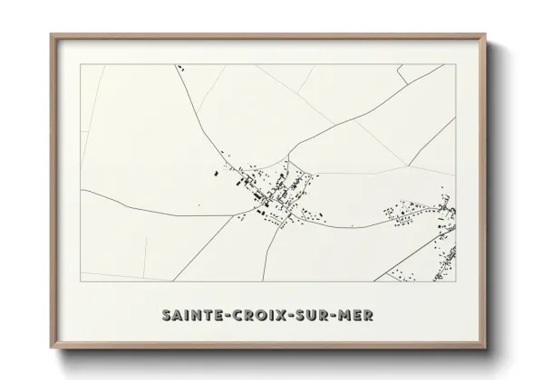 Une affiche de carte sur Sainte-Croix-sur-Mer