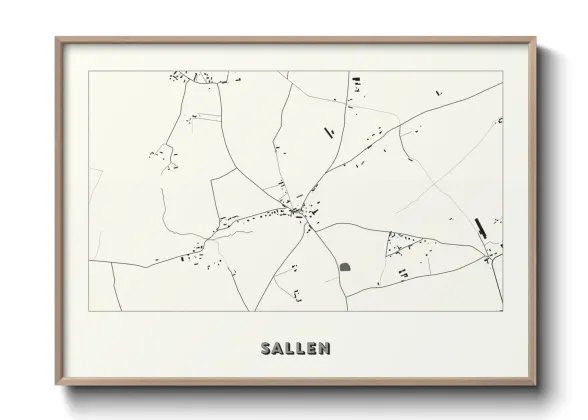 Une affiche de carte sur Sallen