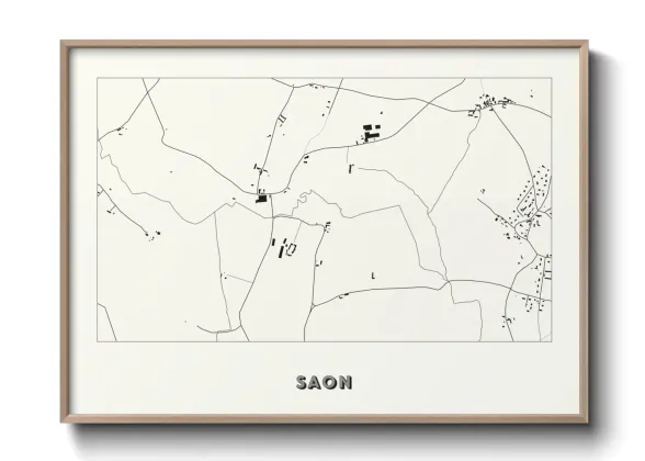 Une affiche de carte sur Saon