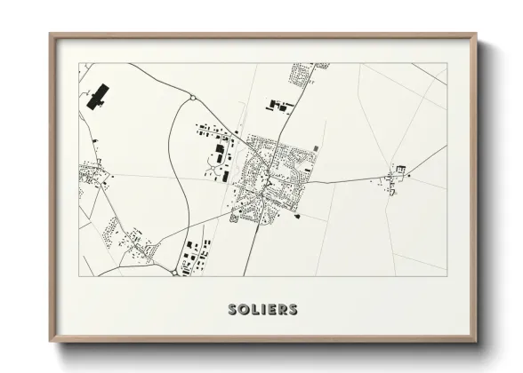 Une affiche de carte sur Soliers