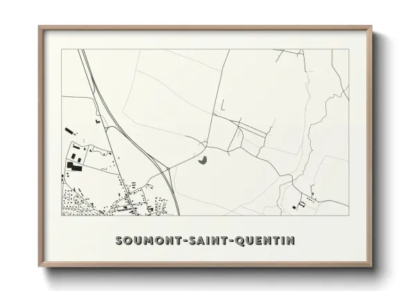 Une affiche de carte sur Soumont-Saint-Quentin