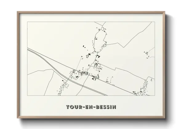Une affiche de carte sur Tour-en-Bessin