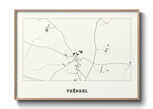 Une affiche de carte sur Tréprel