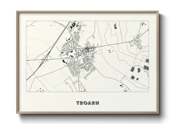 Une affiche de carte sur Troarn