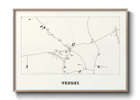 Une affiche de carte sur Vendes
