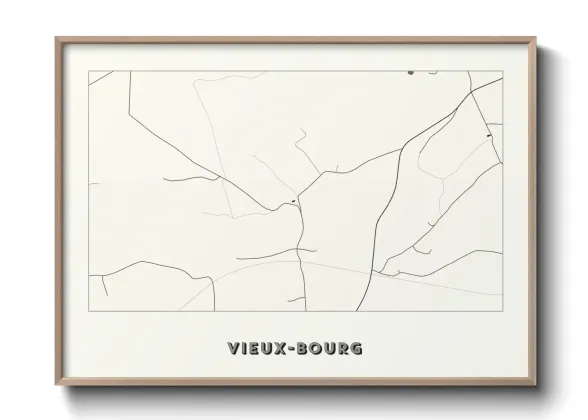 Une affiche de carte sur Vieux-Bourg