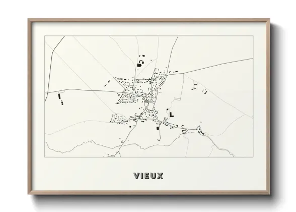 Une affiche de carte sur Vieux