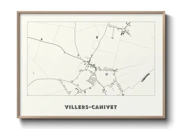 Une affiche de carte sur Villers-Canivet