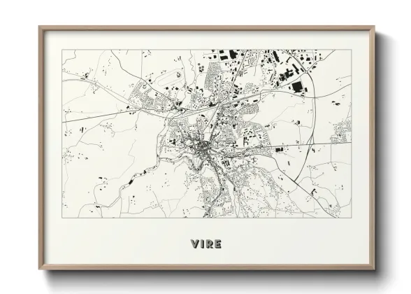 Une affiche de carte sur Vire