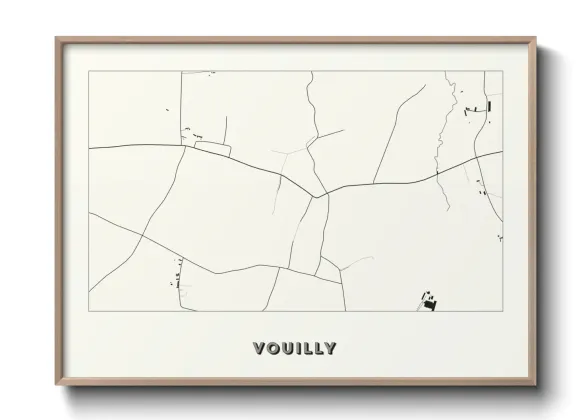 Une affiche de carte sur Vouilly
