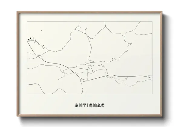 Une affiche de carte sur Antignac