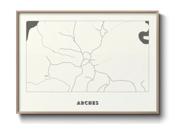 Une affiche de carte sur Arches