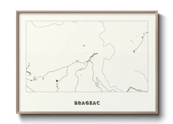 Une affiche de carte sur Brageac