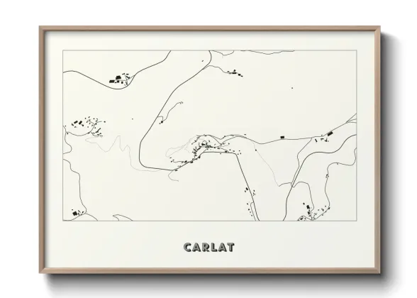 Une affiche de carte sur Carlat